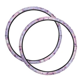 LedBack Wheelchair Tire Covers for Indoor Use Tires Protective Cover for Wheels 24 Inch, Purple Tie Dye Butterfly Wheelchair Tire Cover to Protect Floors Carpets