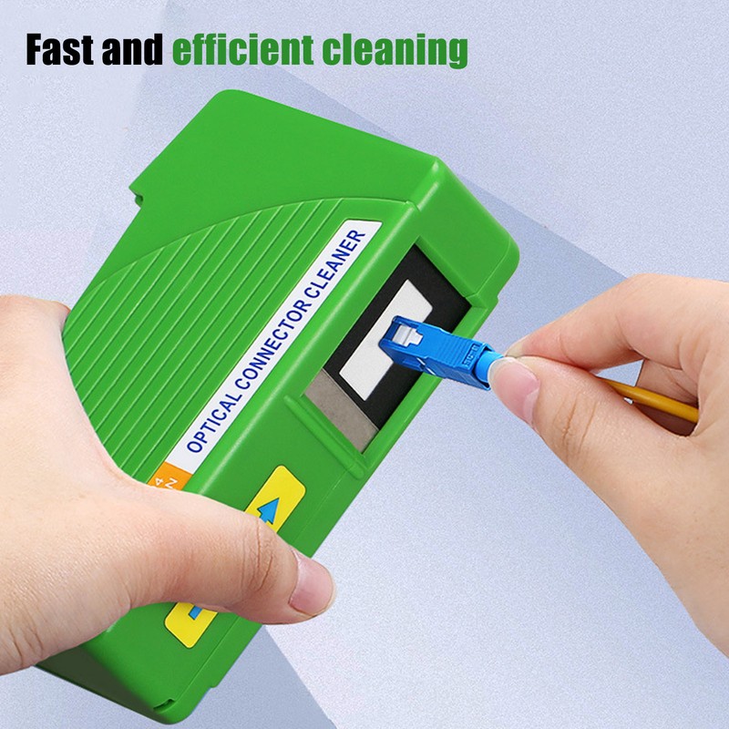 Fiber Optic Cleaning Box Efficient Optical Fiber Connector Cleaner ABS