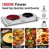 CUSIMAX Hot Plate, Electric Double Burner, 1800W Cast Iron Countertop