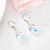 Austrian Crystal Teardrop Dangle Hook Earrings for Women 14K Gold