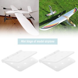 YINETTECH 30 Pieces RC Aeroplane Hinges 36 x 20 mm Rectangle Foldable Plastic Pinned Hinges for DIY RC Aeroplane Model Parts Replacement White