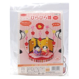 Takagi Fiber Panami Hinamatsuri Handicrafts Crepe Kit, Fluttering Hina Hinami, No Needles or Thread Required! Gold Folding Screen, Comes with a Mess Pin (*Snow Cave HF-31 (sold separately) HM10