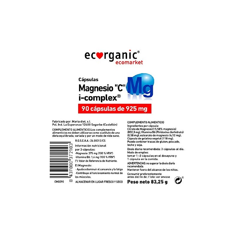 MAGNESIO C i-Complex 925mg 90cap