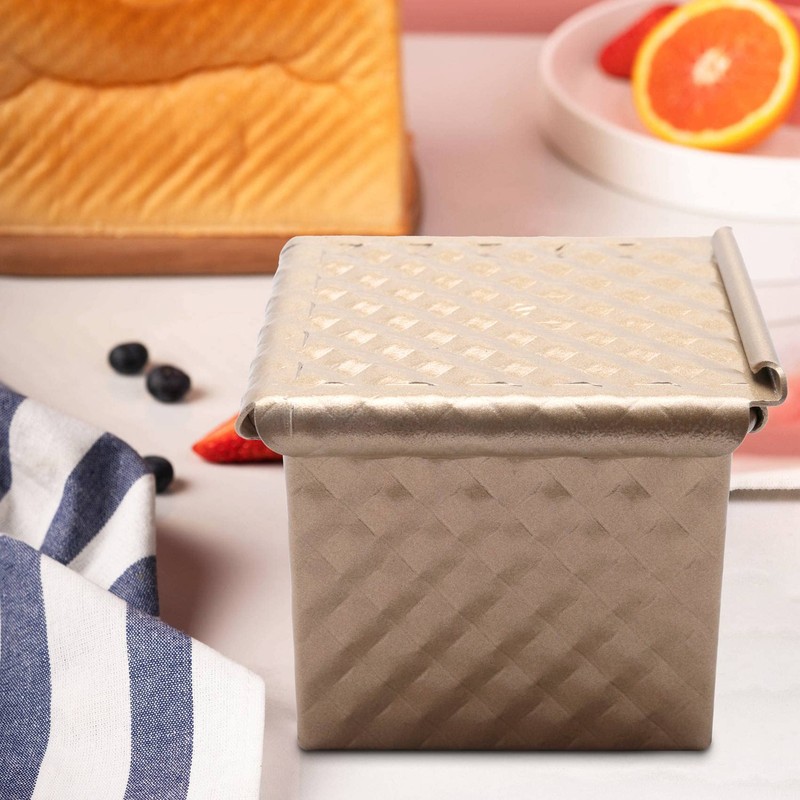 Iegefirm Square Box Mould with Lid Toast Mould Bread Mould