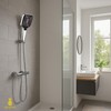 Square Shower Head with 3 Jet Modes Rain Shower Head