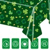 COSORO 2Pcs 137 * 274cm St.Patrick's Day Party Tablecloth Plastic