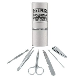 My Life is Based on a True Story Stainless Steel Manicure Pedicure Grooming Beauty Care Travel Kit