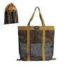 Multipurpose Foldable Large Capacity Mesh Bag 1P for Camping Outdoors Beach Bag Brown
