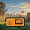 XHDATA D608 Disaster Prevention Radio, Solar, Hand Crank Radio, FM/AM/SW/Wide
