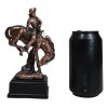 Ebros Rustic Western Rodeo Cowboy W/ Bucking Horse Bronze Electroplated