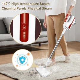 CR CHRWLIN Steam Mop for Hardwood Floors，6-in-1 Detachable Handheld Electric Mop Floor Cleaner,Ideal for Hardwood Laminate Tile and Vinyl Floors Upholstery Care Furniture Couch Carpet Aromatherapy