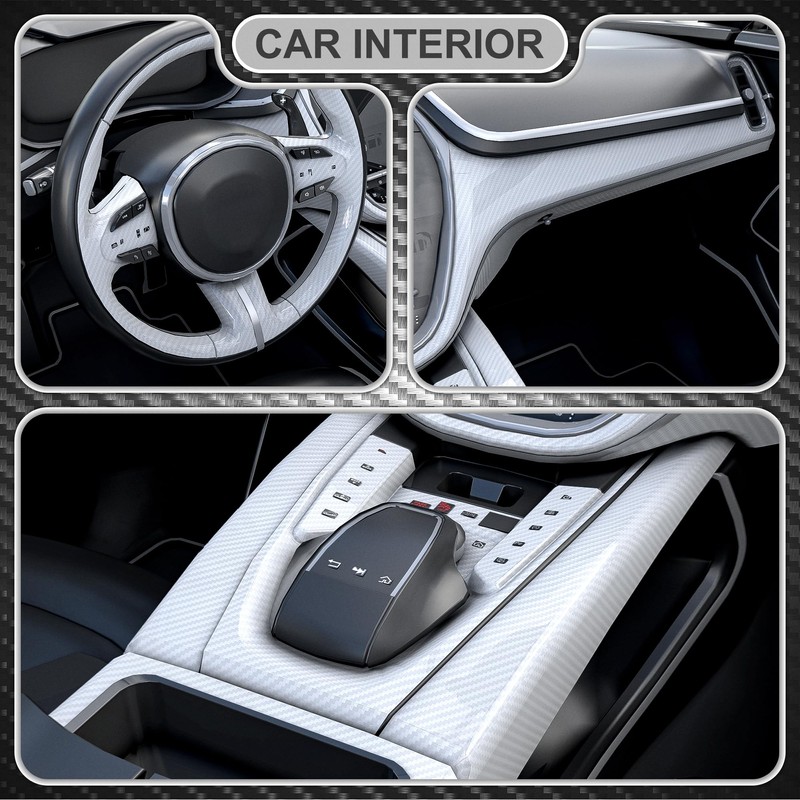 Lypumso 6D Carbon Fiber Vinyl Wrap Roll, Glossy Car Wrap