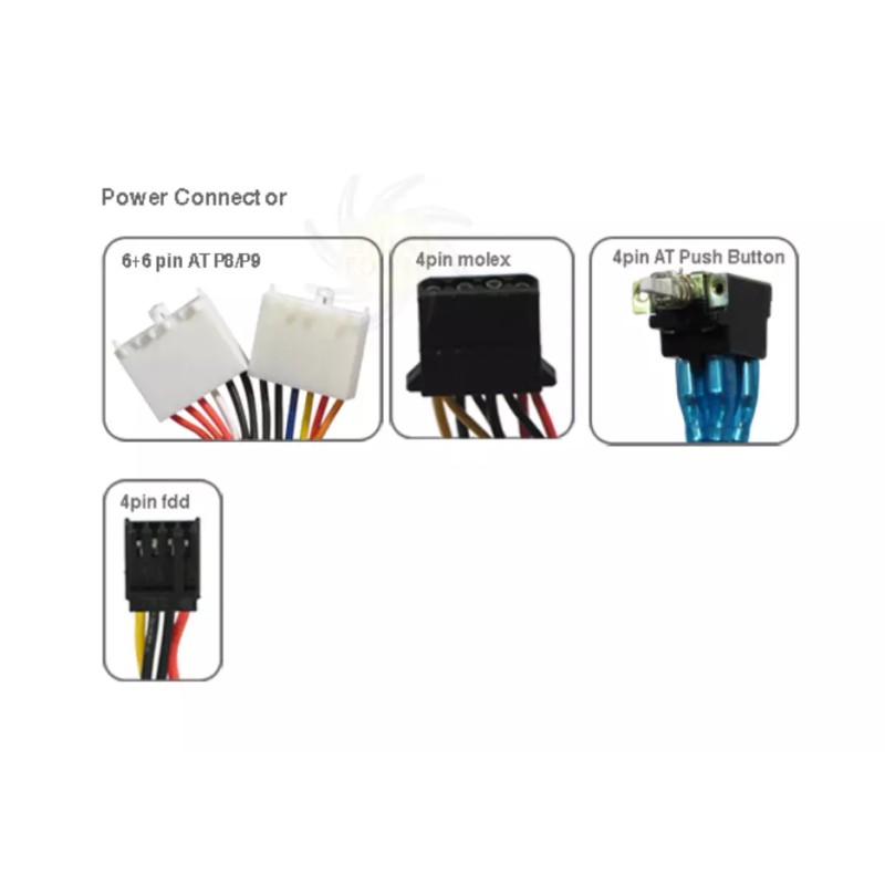 Athena Power AT Power Supply P8 P9 6+6 Pin Push