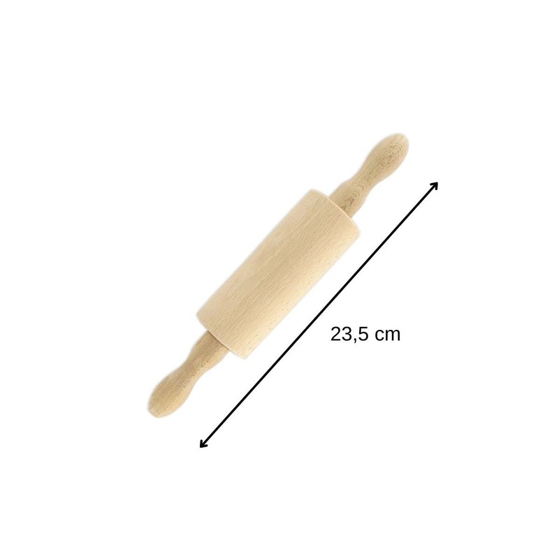 Fackelmann 521146 Mini Wooden Rolling Pin Brown