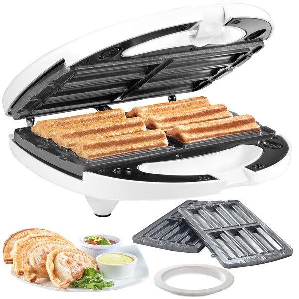 Empanada & Churro Maker Machine- Electric Cooker w 4 Removable