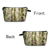 MoCaliduccious Purple Butterfly & Ivy Vine Print Makeup Bag Artistic