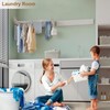 Curtainboro Wall Mounted Drying Rack, Laundry Drying Rack Collapsible with