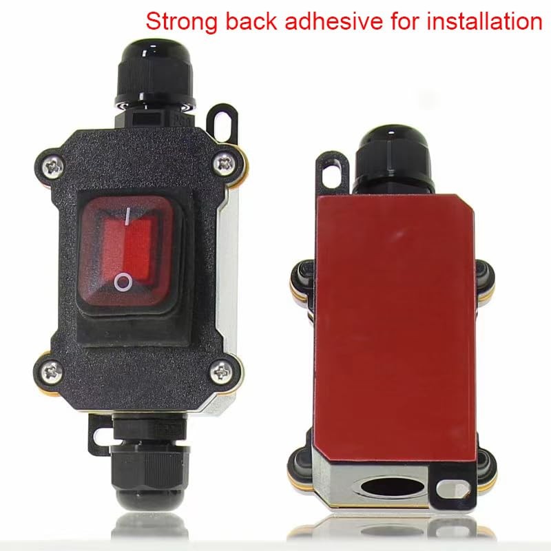 Guuzi IP67 Waterproof Inline Cord Switch DPST AC 20A-125V, 16A-250V,