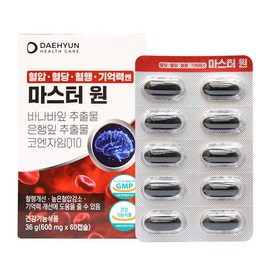 Daehyun Healthcare Memory Master One 600mg x 60 capsules / 대현헬스케어 기억력엔 마스터원 600mg x 60캡슐