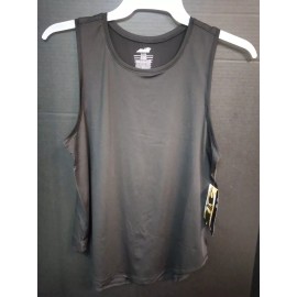 Avia Women’s Avia Active Tank Top Size Medium 8-10 Black Sheer Open Half Back New