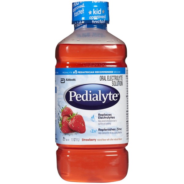 Pedialyte Oral Electrolyte Solution - Strawberry - 1 lt - 8 pk