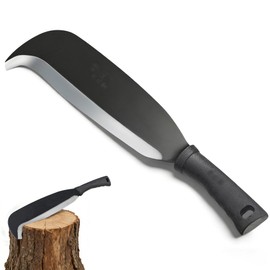 16 Inch Heavy Duty Machete for Cutting Trees，Forged Carbon Steel Double Edge Machete Knife, 1.5lb Brush Axe & Hand Axe Alternative with Non-Slip Grip, Full-Tang Survival Knife for Yard Work