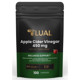 LUAL Apple Cider Vinegar Capsules Apple Cider Vinegar Capsules 450 mg 100 Count