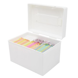 MHLLGN Tampon Holder for Bathroom, White Plastic Organizer for Napkin Pad and Tampon, Bathroom Organizer with Handle, Feminine Product Organizer, Tampon Case