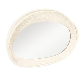 Bloomingville Resin Framed Wall Mirror, Antique White