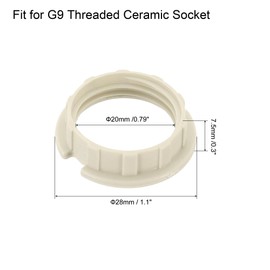 sourcing map G9 Light Socket Rings Lamp Shade Holder Adapter Ring Replacement for Light Fixtures, White Pack of 10