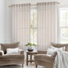 MIULEE - Cortinas de lino blanco de 45 pulgadas de