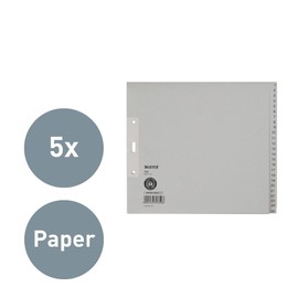 Leitz 13810085 Number Index Sheets 1-25 A4 25 Sheets Grey