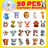 Mistree 50 Funny Stickers Animals, Waterproof Stickers for Toddlers, for