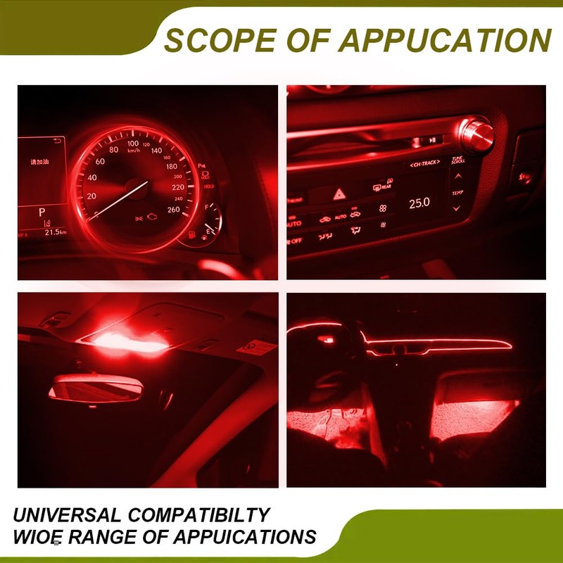 RGOAANC 20PCS T5 LED Lights for Car Dashboard, Dashboard Bulbs,