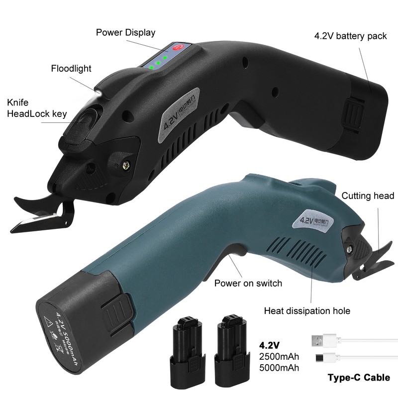 4.2V Electric Cloth Cutter High Speed Motor Portable Fabric Cutting