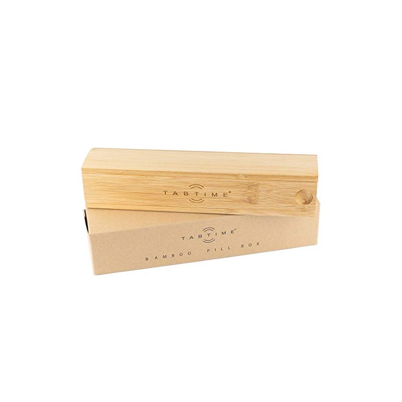 TabTime TabTime Bamboo Weekly Pill Box, 7 Day Pill Organiser,