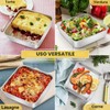 Set di 2 stampi quadrati per torte, in acciaio inox,