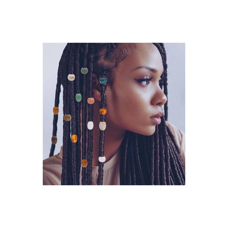 CHGCRAFT DIY 112Pcs African Hair Beads for Braids Jumbo Hair