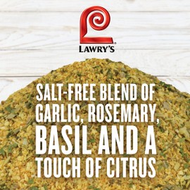 Lawry's Garlic & Herb Seasoning, 20 oz - One 20 Ounce Container of Garlic and Herb Seasoning Blend of Garlic, Rosemary, Basil, and Citrus Perfect for Seafood, Beef, and Poultry