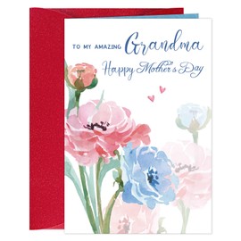 FLYAB Grandma Mothers Day Card - 5.5"x8" Watercolor Floral Design with Envelope Mother's Day Gifts for Women Nana Grandmother Flowers Card for Special Moms