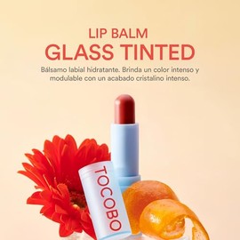 TOCOBO Glass Tinted Lip Balm 013 Red Mandarin 19 g Bálsamo Labial Vegano Hidratante con Color