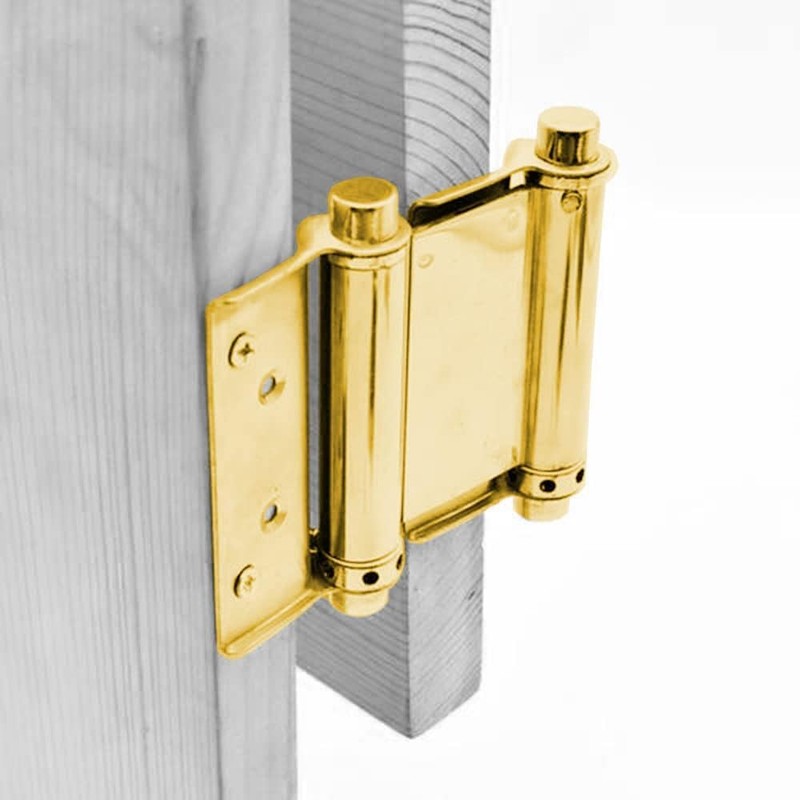 4Inch (100mm) Golden Double Action Stainless Steel Door Hinges Saloon
