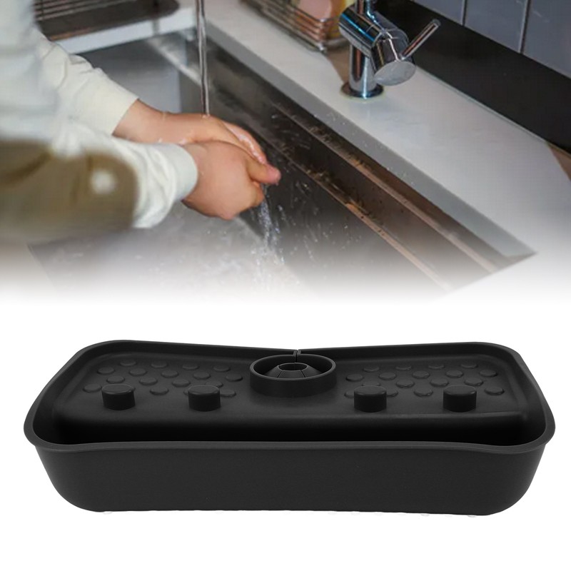 Sink Drain Basket Splash Proof Silicone Vegetable Food Strainer for