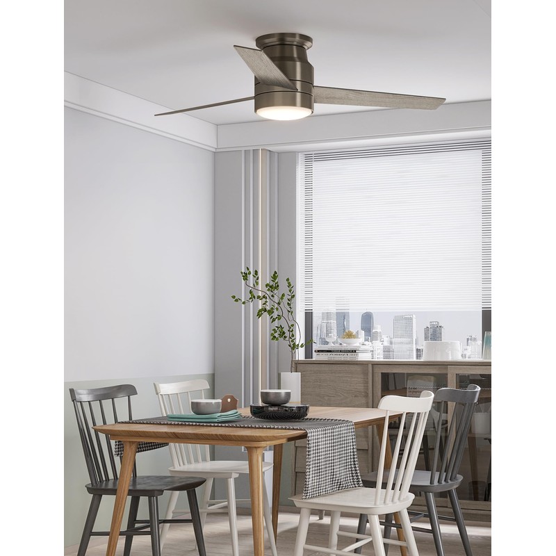warmiplanet Flush Mount Ceiling Fan with Lights Remote Control, 52-Inch,