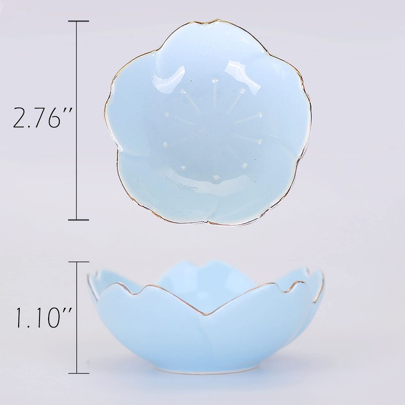 VanEnjoy Set of 4 Ceramic Seasoning Dishes Dish Sushi Dipping