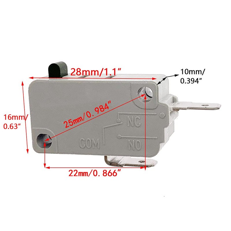 YOLISTIC 2Pcs KW3A Normally Close Microwave Oven Door Micro Switch