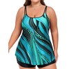 Actglow Women's Flowy Tankini Tops Only - Modest Bathing Suit