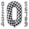 Checkered Number 0 Balloons 40 Inch Giant Race Car Checkered