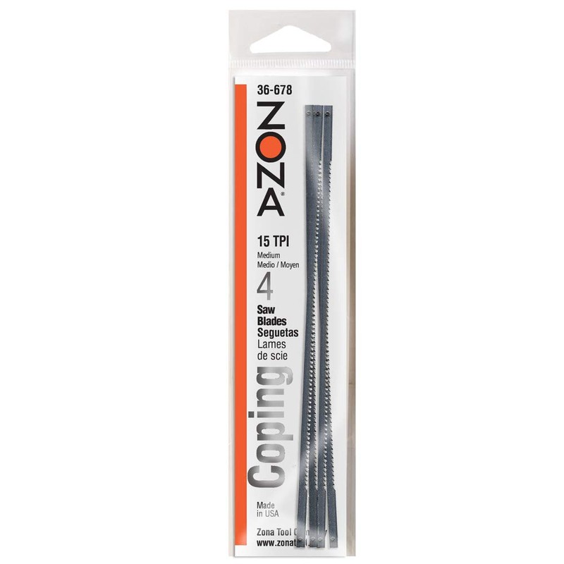 Zona 36-678 Coping Saw Blades, 6-1/2-Inch Long Between Pins, 125-Inch
