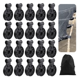 50pcs Shade Cloth Clips,Shade Cloth Heavy Duty Lock Grip for Sunshade Net,Gardening Greenhouse ShadeCloth Fix Clamp,Windproof Awning Clamp Grip Tarp Clips,1 Drawstring Bag